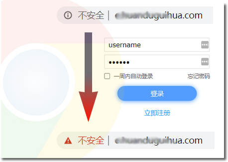 解决方法：页面使用的是不加密的 http 传输协议，与您建立的连接是不安全的。